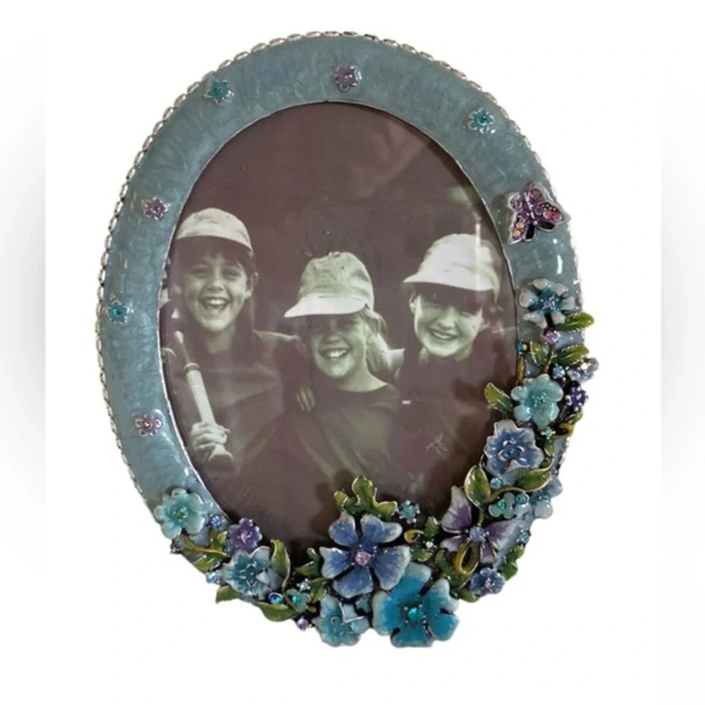 Floral Jeweled‎ Picture Frame, vintage, NEW